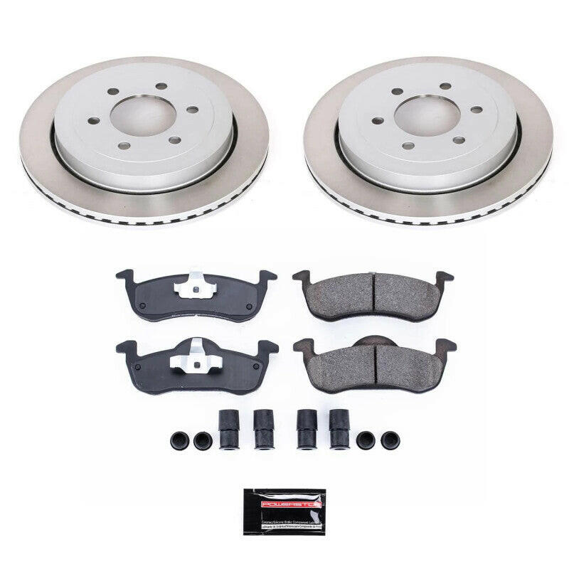 Power Stop 07-09 Lincoln Navigator Front Semi-Coated Rotor Kit Brake Kits - Performance Blank PowerStop
