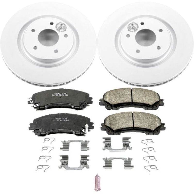 Power Stop 14-19 Nissan Rogue Front Z17 Evolution Geomet Coated Brake Kit Brake Kits - Performance Blank PowerStop