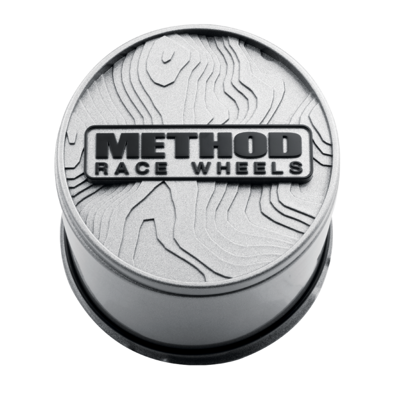Method Race Wheels Topo Push-Through Center Cap - Silver Wheel Center Caps Method Wheels