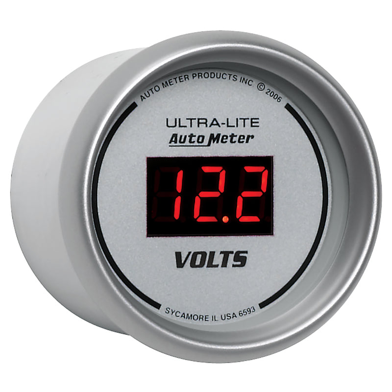 Autometer Ultra-Lite 2-1/16in 8-18 Volts Digital Voltmeter Gauges AutoMeter