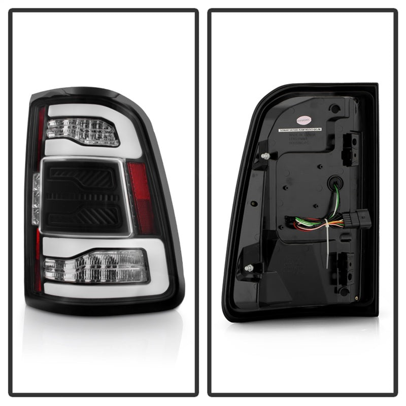 Spyder Apex 19-23 Dodge Ram 1500 (w/ Factory LED) LED Tail Light - Black (ALT-YD-DR19LEDT2-SEQ-BK) Tail Lights SPYDER