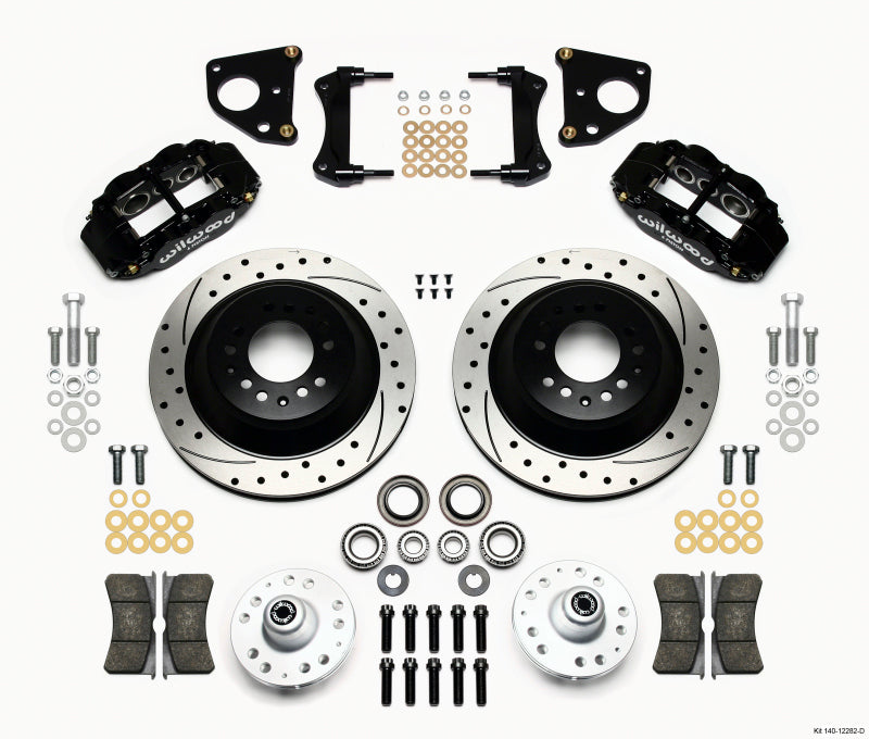 Wilwood Narrow Superlite 6R Front Hub & 1PC Rtr Kit 12.88in Drilled 62-72 CDP B & E Body-Drum Big Brake Kits Wilwood