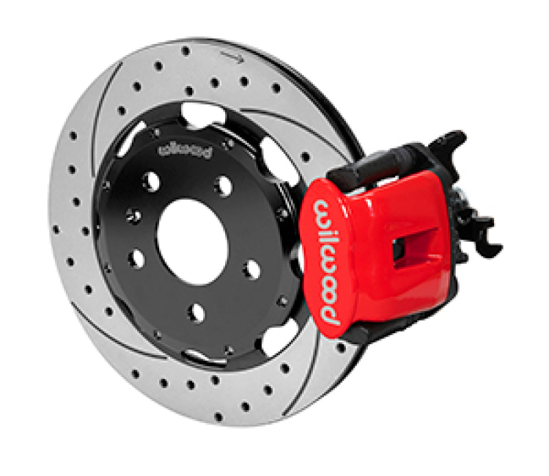 Wilwood 03-08 Audi A4 Caliper-Combination Parking Brake Rear 12.19 Rotor - Red Brake Calipers - Perf Wilwood