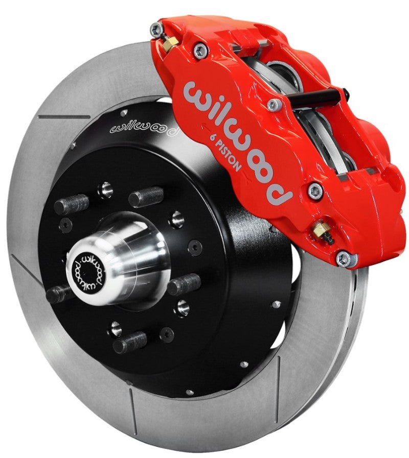 Wilwood Narrow Superlite 6R Dust-Seal Big Brake Front Brake Kit 14in. Red With Wilwood Pro Spindle Big Brake Kits Wilwood
