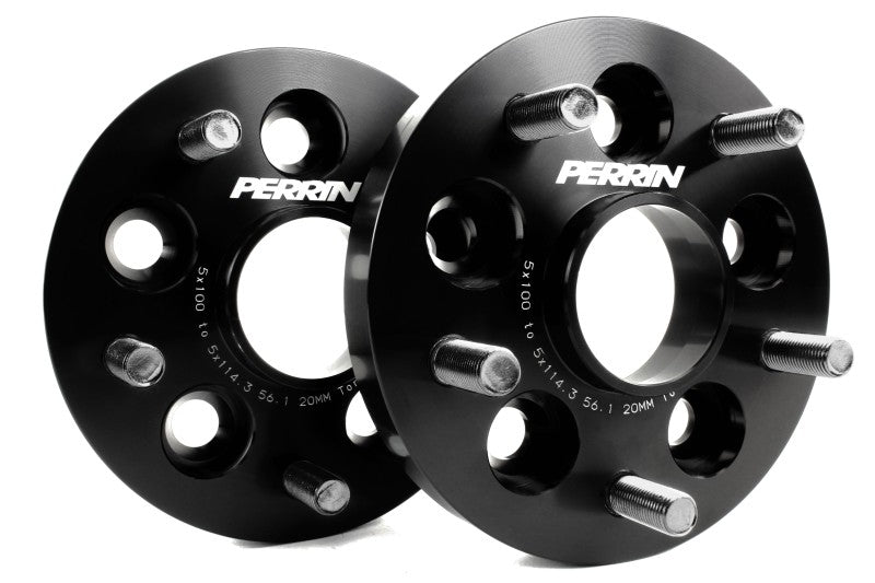 PERRIN Subaru/Toyota/Scion 20mm Wheel Adapter (Bolt-On Type) 5x100 to 5x114.3 w/56mm Hub - Pair Wheel Spacers & Adapters Perrin Performance