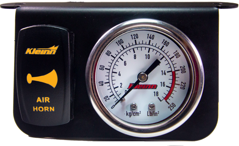 Kleinn Panel Mounted 160 PSI Gauge w/ an Illuminated AMBER Momentary Rocker Switch Horn Accessories Kleinn Air Horns
