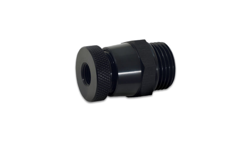 Vibrant 8 ORB to 1/8 NPT Aluminum Drain Valve - Black Fittings Vibrant