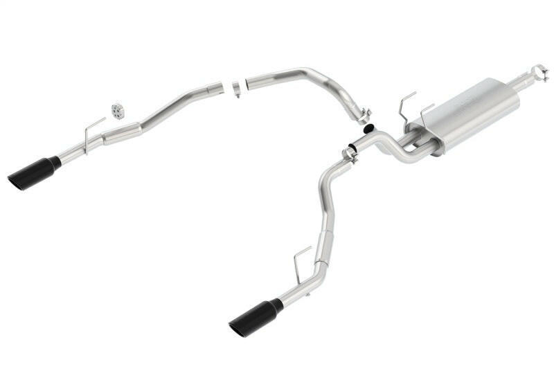 Borla 09-17 Dodge Ram 1500 5.7L V8 3in to Dual 2.5in Single Round Rolled Angle-Cut S-type Exhaust Catback Borla