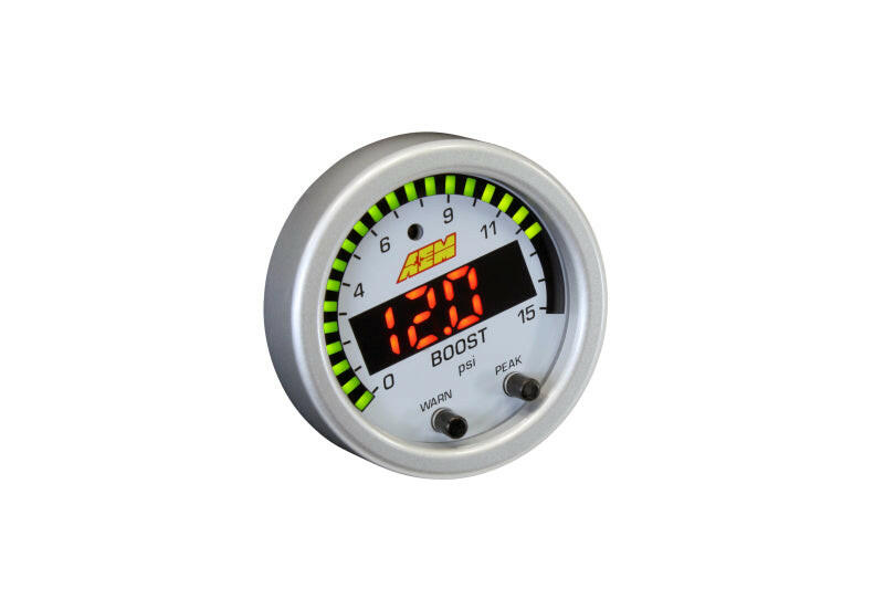 AEM X-Series Pressure 0-15psi Gauge Kit Gauges AEM