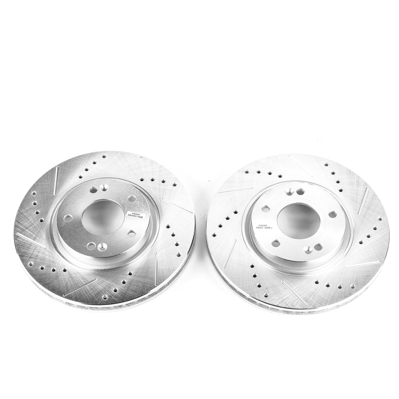 Power Stop 06-15 Hyundai Sonata Front Evolution Drilled & Slotted Rotors - Pair Brake Rotors - Slot & Drilled PowerStop