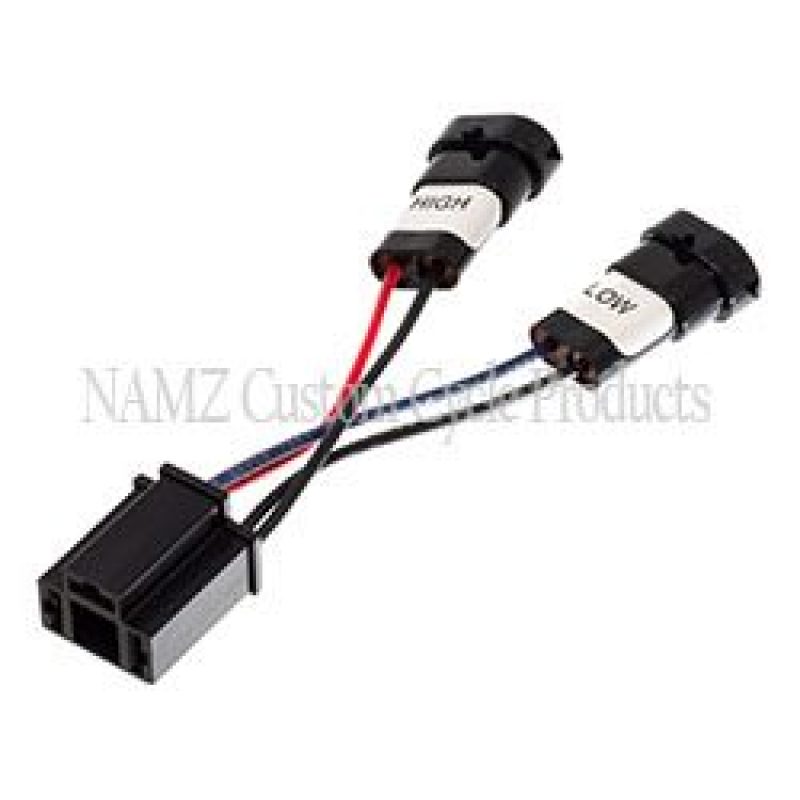 NAMZ 14-23 Road King Models Headlight Adapter Pigtail w/Mating H9 & H11 to H4 Connector Light Accessories and Wiring NAMZ