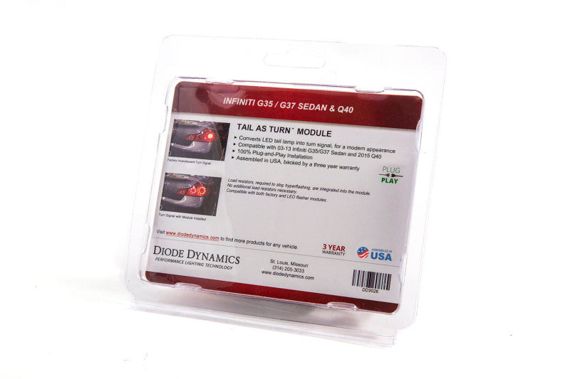 Diode Dynamics Infiniti G35/G37 Sedan/Q40 Tail as Turn Module (Pair) Light Accessories and Wiring Diode Dynamics
