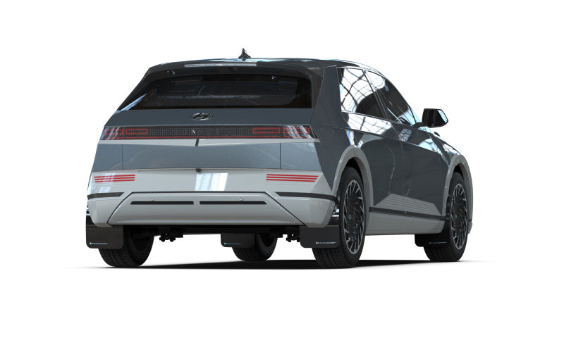 Rally Armor 22-24 Hyundai Ioniq 5 Black Mud Flap w/Light Blue Logo Mud Flaps Rally Armor