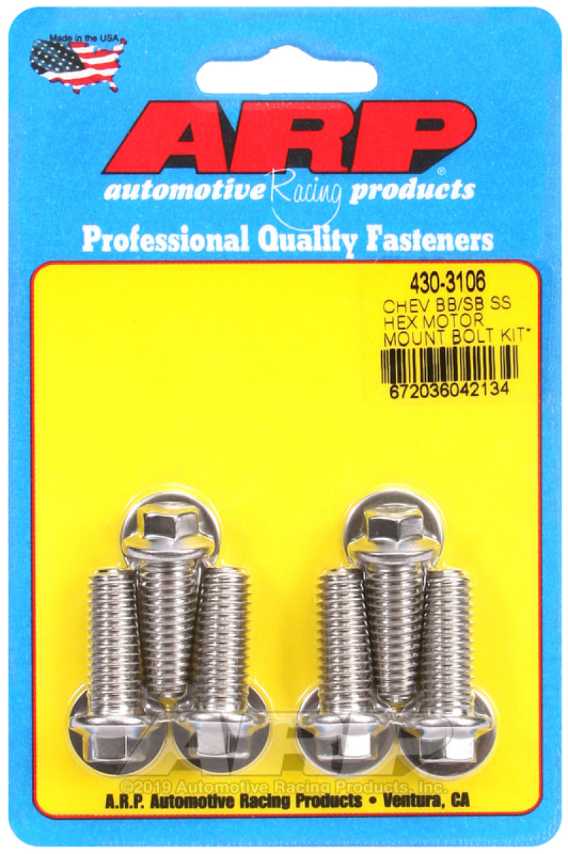ARP Chevy Hex Motor Mount Bolt Kit w/ energy suspension Mounts Hardware Kits - Other ARP