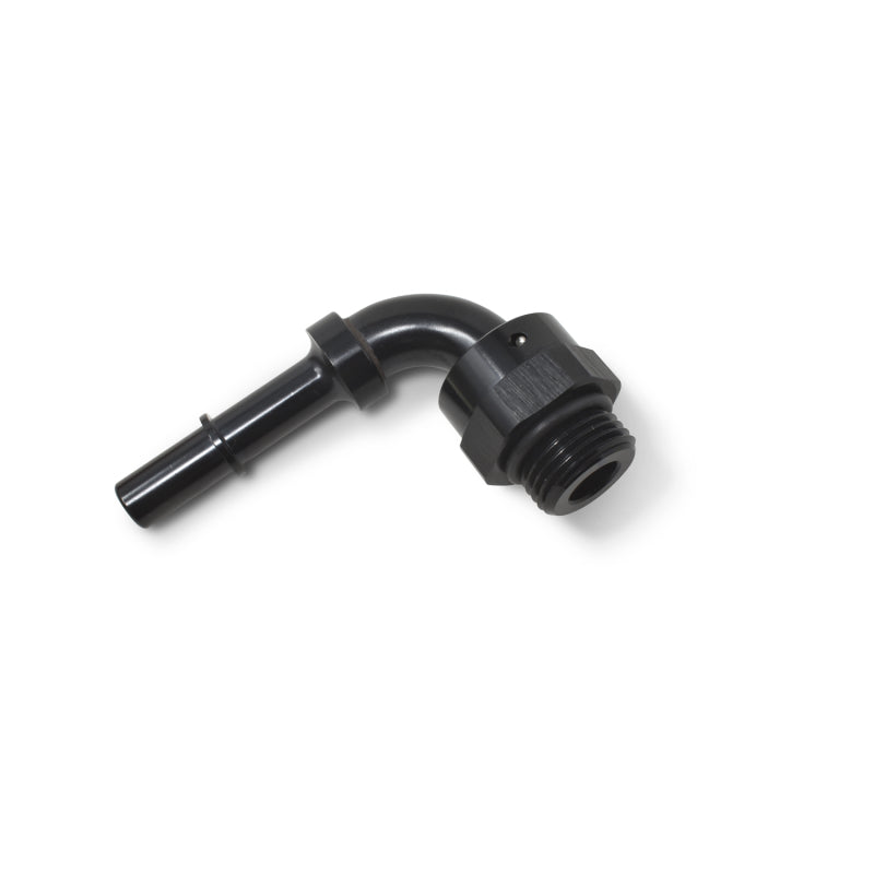 Russell Performance Adapter Fitting 3/8in SAE Quick Disconnect 90 DEG - Blk Fittings Russell