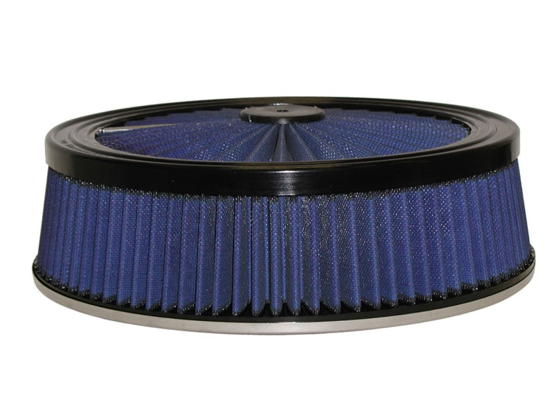 aFe MagnumFLOW Air Filters Round Racing P5R A/F TOP Racer 14D x 4H (Blk/Blue) Air Filters - Universal Fit aFe