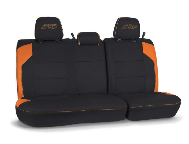 PRP 16-23 Toyota Tacoma Rear Bench Cover - Black/Orange Seat Covers PRP Seats