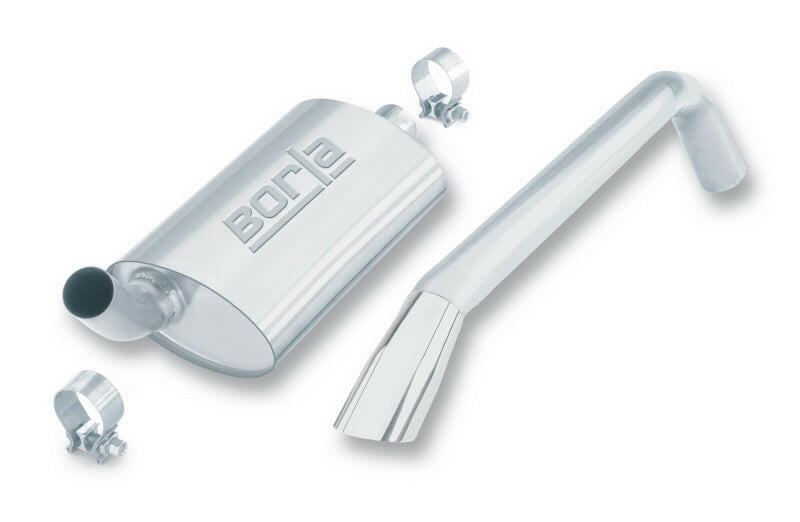 Borla 81-86 Jeep CJ-7 4.2L AT/MT 4WD Cat-Back 2in Single Round Angle Cut Intrcld Rr 2.5in Rndx6.5in Catback Borla