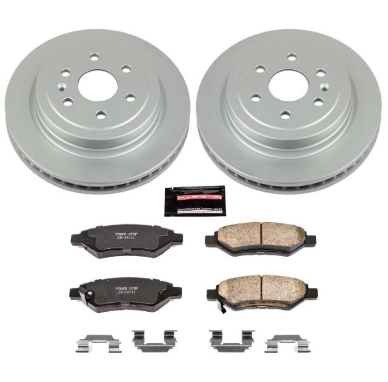 Power Stop 10-16 Cadillac SRX Rear Z17 Evolution Geomet Coated Brake Kit Brake Kits - Performance Blank PowerStop
