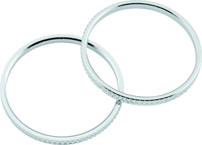 Kuryakyn Knurled Accent Rings Chrome (Pair) Bolts Kuryakyn