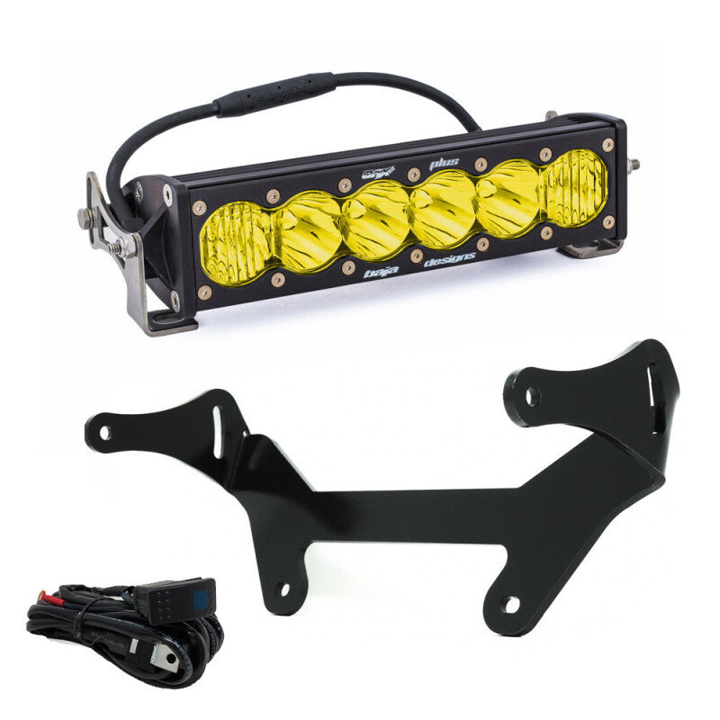 Baja Designs 10in OnX6+ Can-Am Maverick X3 Shock Mount Kit - Amber Light Mounts Baja Designs