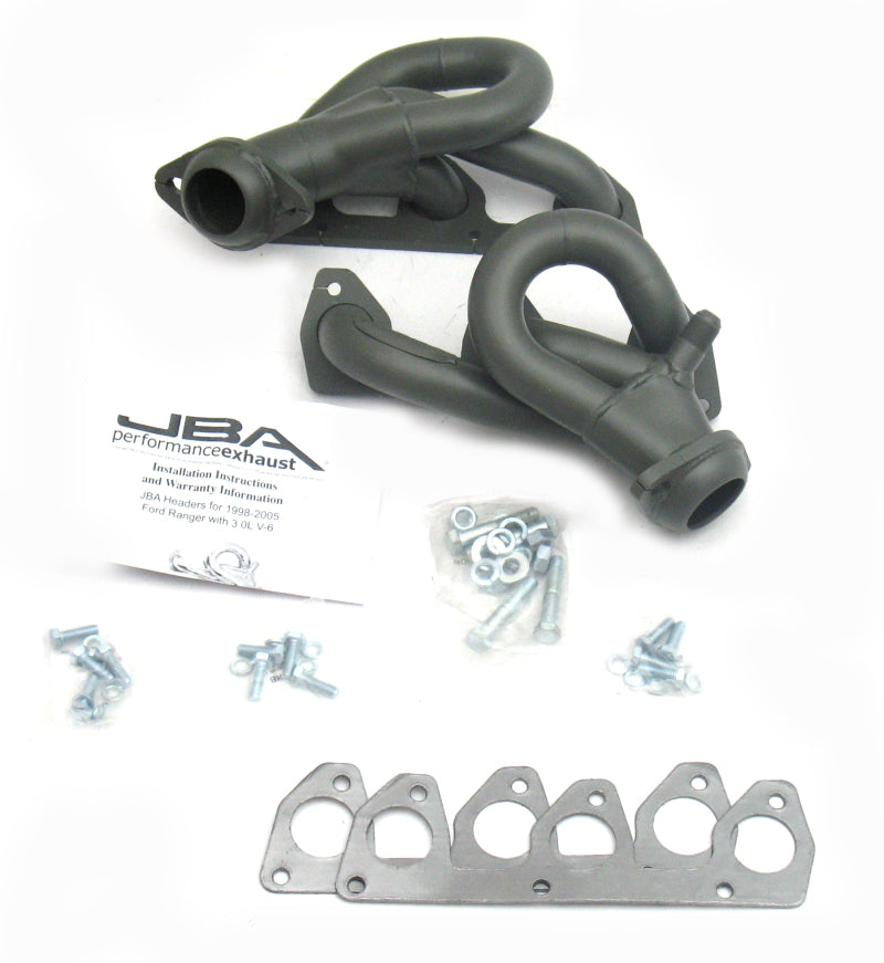 JBA 98-01 Ford Ranger 3.0L V6 w/EGR 1-1/2in Primary Ti Ctd Cat4Ward Header Headers & Manifolds JBA