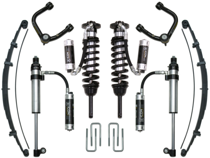 ICON 05-15 Toyota Tacoma 0-3.5in/16-17 Toyota Tacoma 0-2.75in Stg 9 Suspension System w/Tubular Uca Coilovers ICON