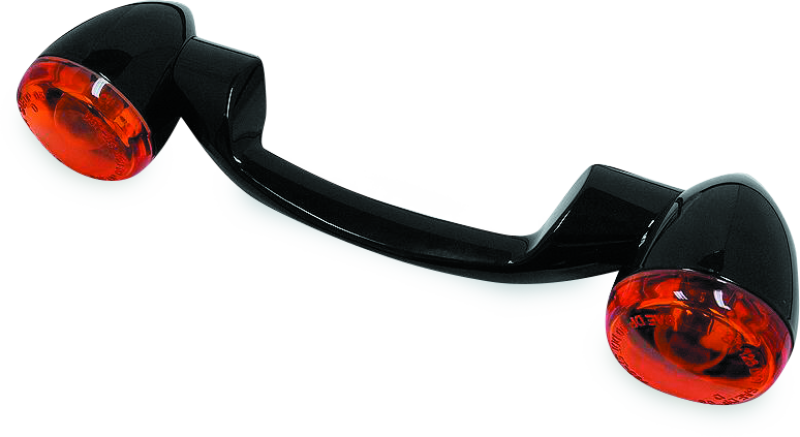 Bikers Choice 91-08 Touring 86-17 FLST Narrow Black Rear Turn Signal Bar Kit W/Amber Lens Lights Corner Bikers Choice