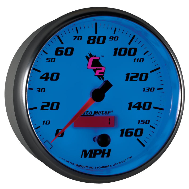 Autometer C2 5 inch 160MPH In-Dash Electronic Programmable Speedometer Gauges AutoMeter