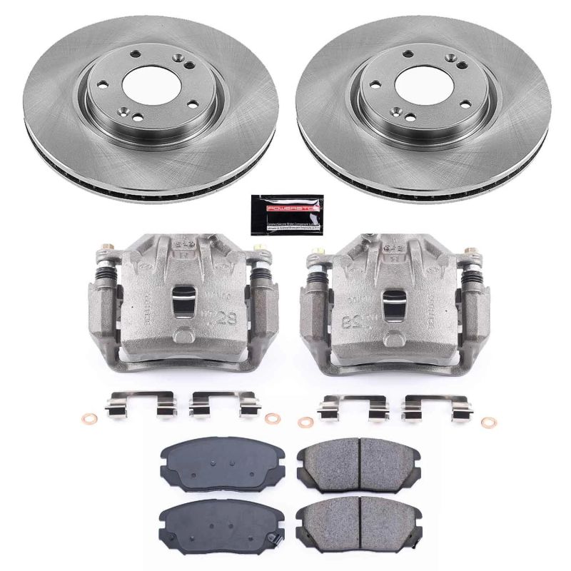 Power Stop 09-11 Hyundai Azera Front Autospecialty Brake Kit w/Calipers Brake Kits - OE PowerStop