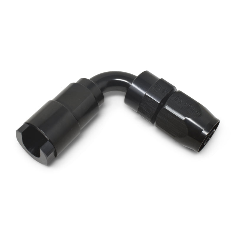 Russell Performance 5/16in SAE Quick Disc Female to -6 Hose Black 90 Degree Hose End Fittings Russell