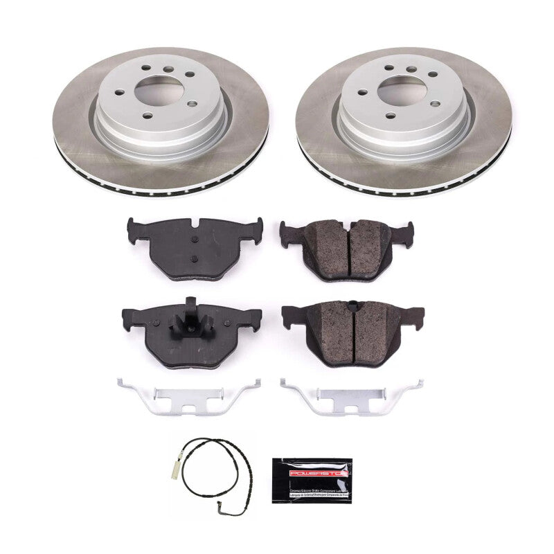 Power Stop 07-08 BMW 335xi Rear Semi-Coated Rotor Kit Brake Kits - Performance Blank PowerStop