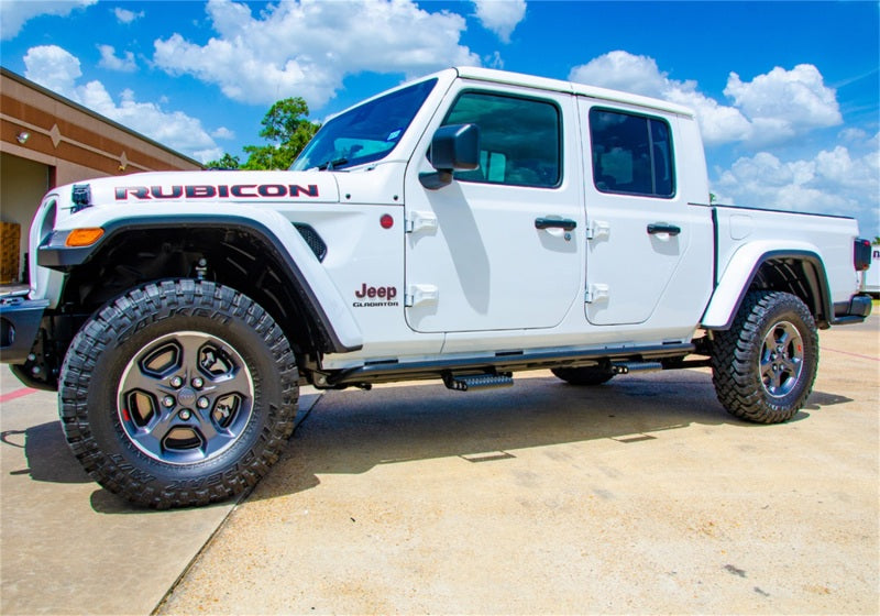 N-Fab RKR Step System 2019 Jeep Wrangler JT 4 Door Truck Full Length - Tex. Black - 1.75in Body Armor & Rock Rails N-Fab