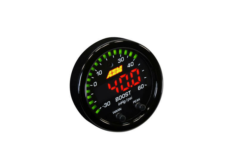AEM X-Series Boost Pressure -30inHg 60psi Gauge Kit Gauges AEM