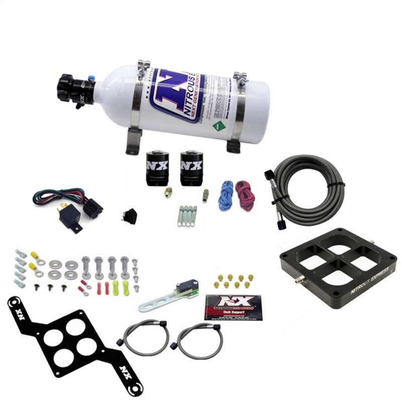 Nitrous Express Dominator Single Entry Billet Crossbar Stage 6 Nitrous Kit (50-300HP) w/5lb Bottle Nitrous Systems Nitrous Express