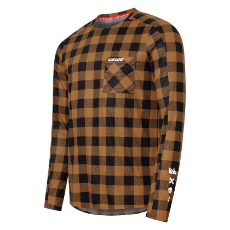 USWE Flannel Long Sleeve Lightweight Off-Road Jersey Bronze - 2XL Shirts USWE