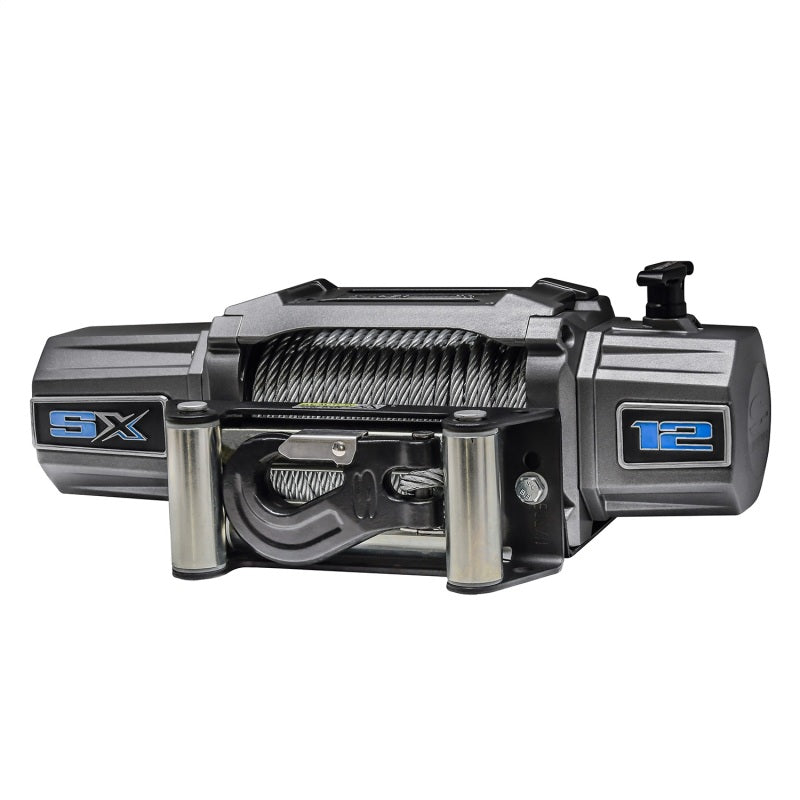 Superwinch 12000 LBS 12V DC 3/8in x 85ft Wire Rope SX 12000 Winch - Graphite Winches Superwinch