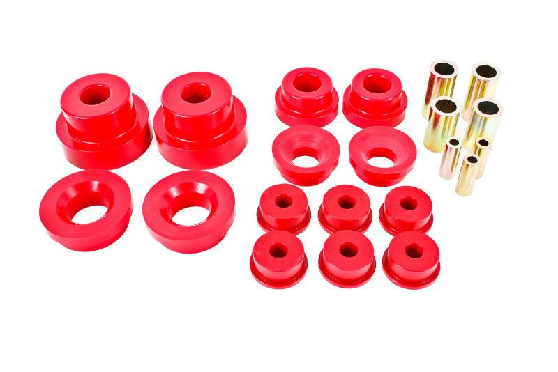 BMR 10-15 5th Gen Camaro Pro Version Rear Cradle Bushing Kit (BK024 BK029) - Red Differential Bushings BMR Suspension