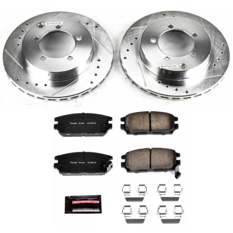 Power Stop 91-93 Dodge Stealth Rear Z23 Evolution Sport Brake Kit Brake Kits - Performance D&S PowerStop