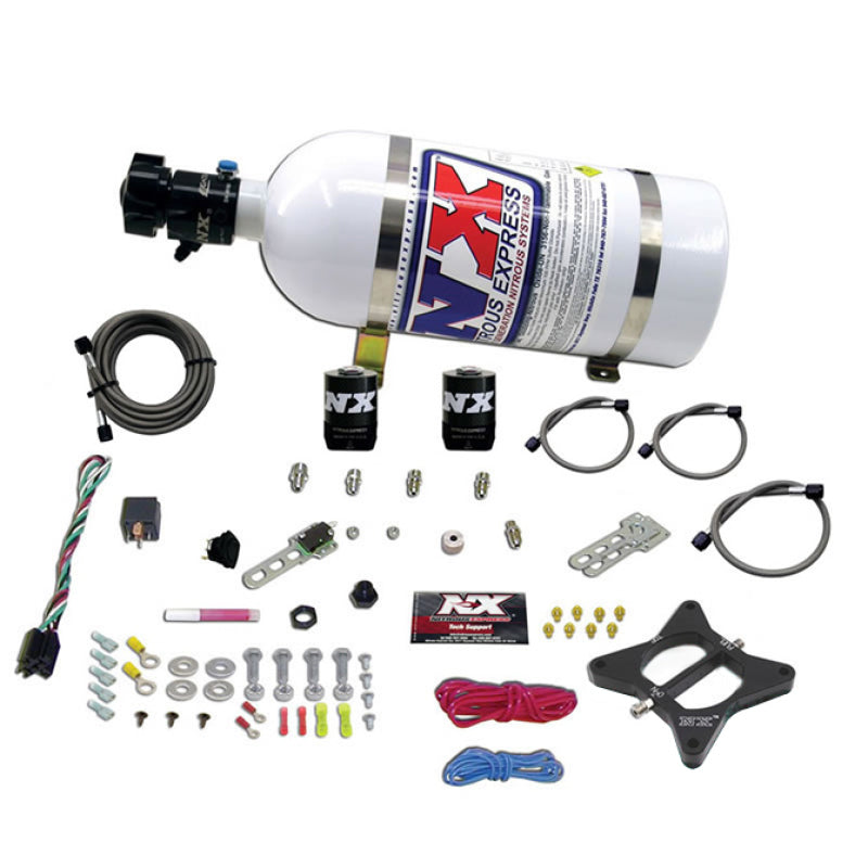 Nitrous Express 96-04 Ford Mustang 4.6L 2 Valve Nitrous Plate Kit w/10lb Bottle Nitrous Systems Nitrous Express