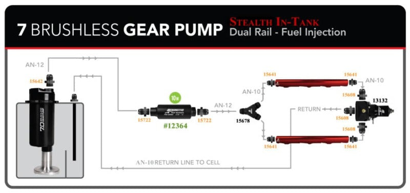 Aeromotive Brushless Spur Gear Fuel Pump w/TVS Controller - Universal - In-Tank - 7gpm Fuel Pumps Aeromotive