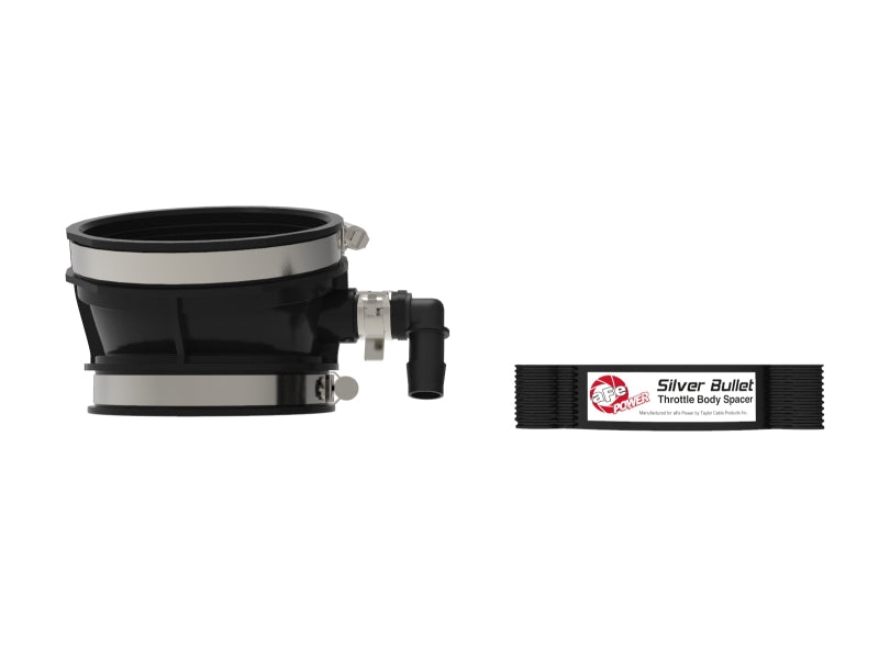aFe 2020 Vette C8 Silver Bullet Aluminum Throttle Body Spacer / Works With aFe Intake Only - Black Throttle Body Spacers aFe