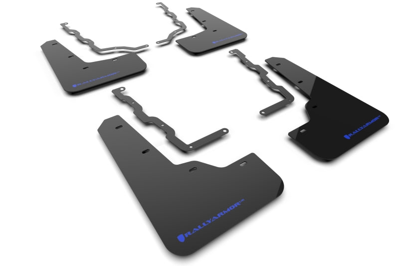 Rally Armor 20-25 Ford Puma ST Black Mud Flap w/Blue Logo Mud Flaps Rally Armor