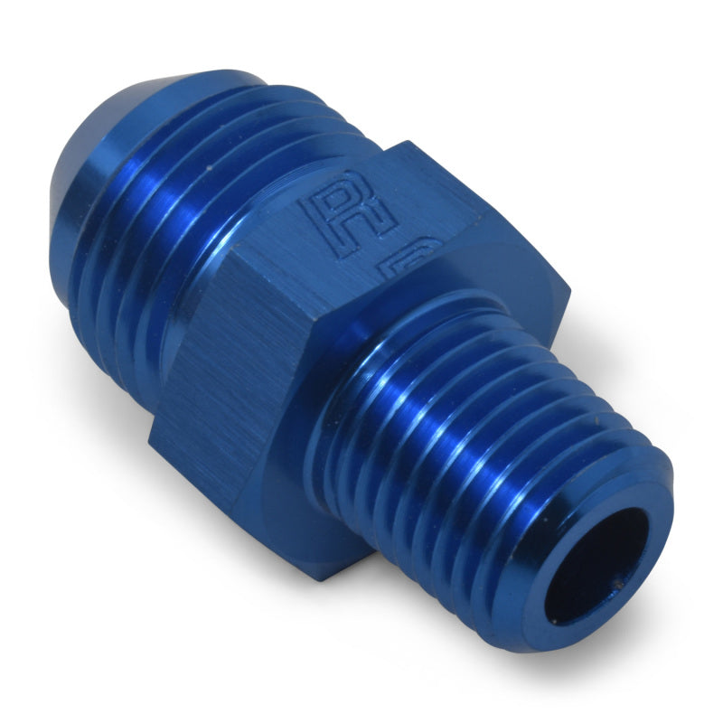 Russell Performance -6 AN to 3/8in NPT Straight Flare to Pipe (Blue) (25 pcs.) Fittings Russell