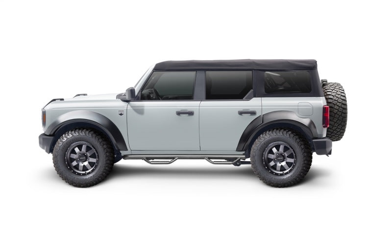 N-Fab Nerf Step 2021 Ford Bronco (4 Door) - Tex. Black - SRW - 3in Side Steps N-Fab