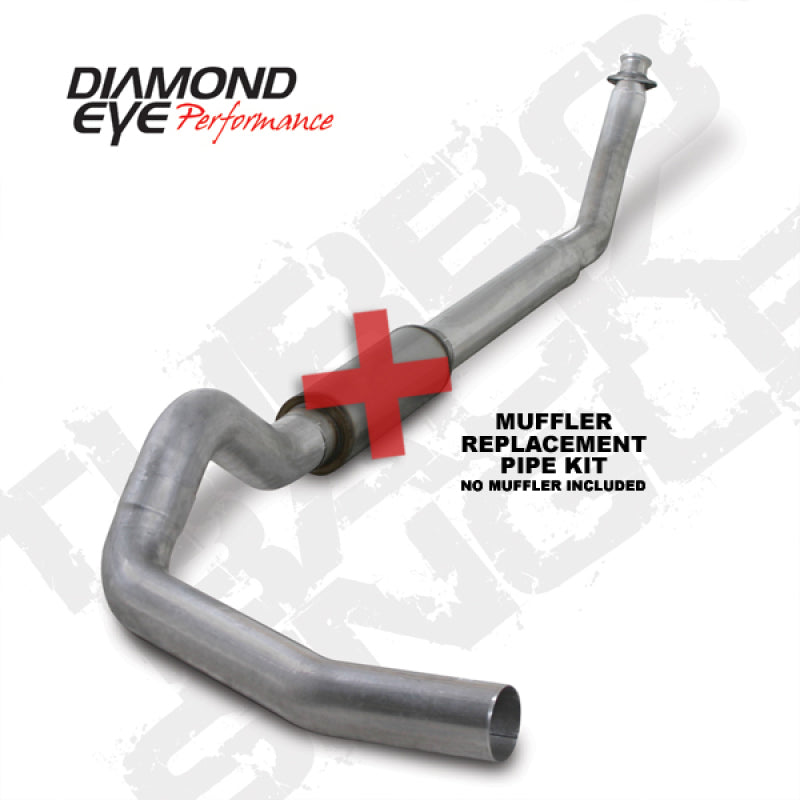 Diamond Eye KIT 5in TB SGL MFLR RPLCMENT PIPE AL: 94-02 DODGE CUMMINS 5.9L W/ RP #510220 Turbo Back Diamond Eye Performance