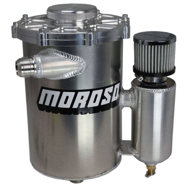 Moroso 13in Tall 7in Dia 5qt Dry Sump Tank w/Breather Tank Expansion Tanks Moroso