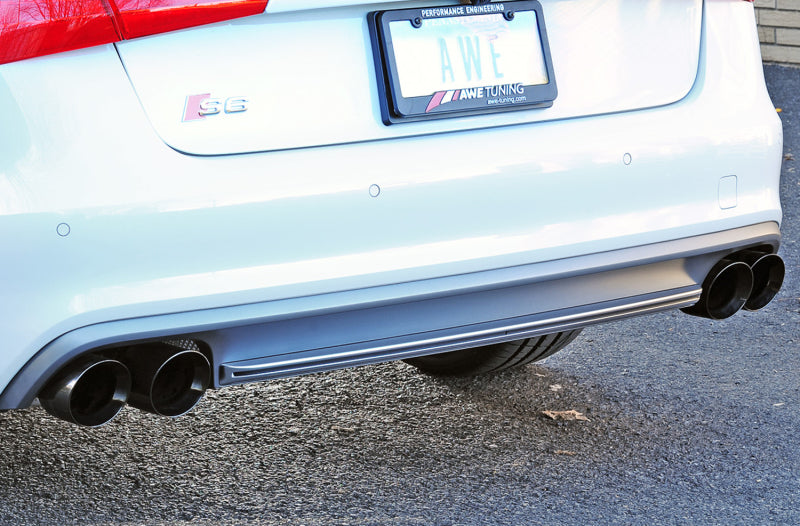 AWE Tuning Audi C7 / C7.5 S6 4.0T Track Edition Exhaust - Diamond Black Tips Catback AWE Tuning
