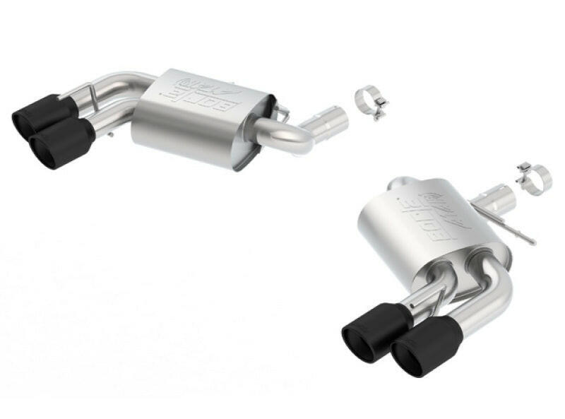 Borla 16-18 Chevy Camaro V8 SS AT/MT ATAK Rear Section Exhaust w/o Dual Mode Valves Ceramic Black Axle Back Borla