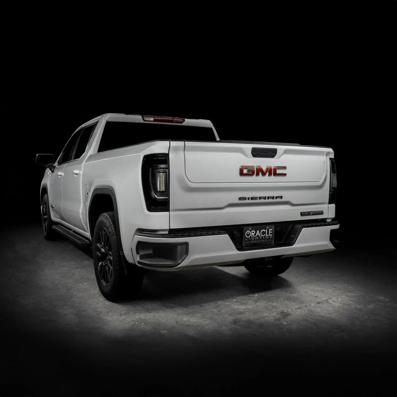 Oracle 19-23 GMC Sierra Black Series Flush Style LED Tail Lights - Factory Halogen Tail Lights ORACLE Lighting